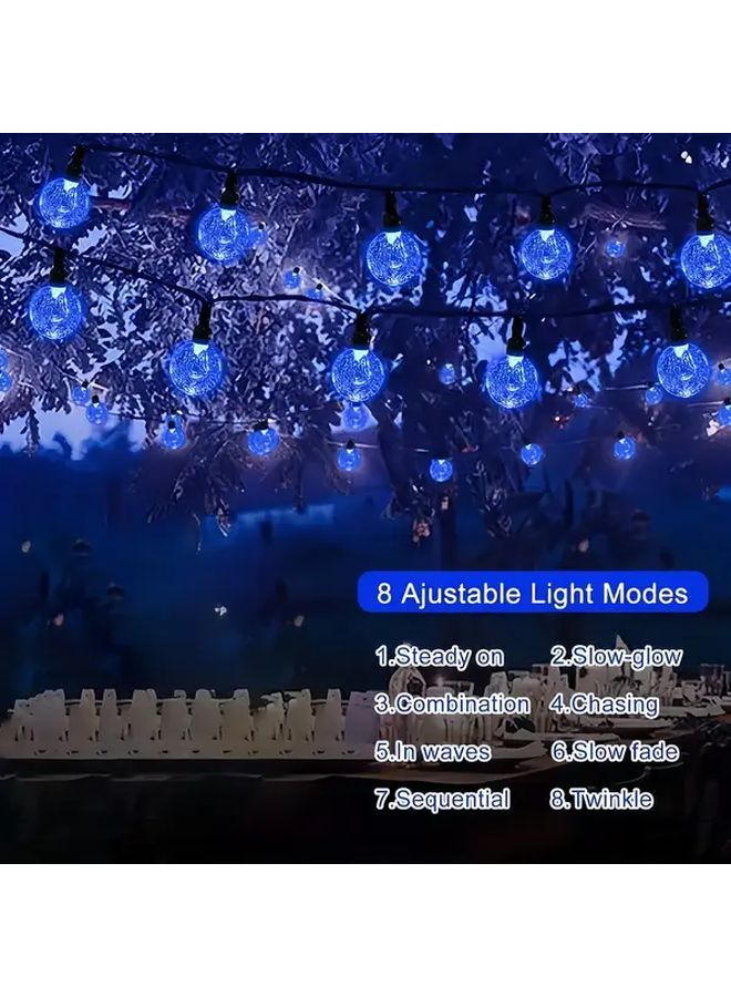 Blue Solar Outdoor LED Water Drop Lights 100 Lights For Yard Garden Pathway Decor - Image 4